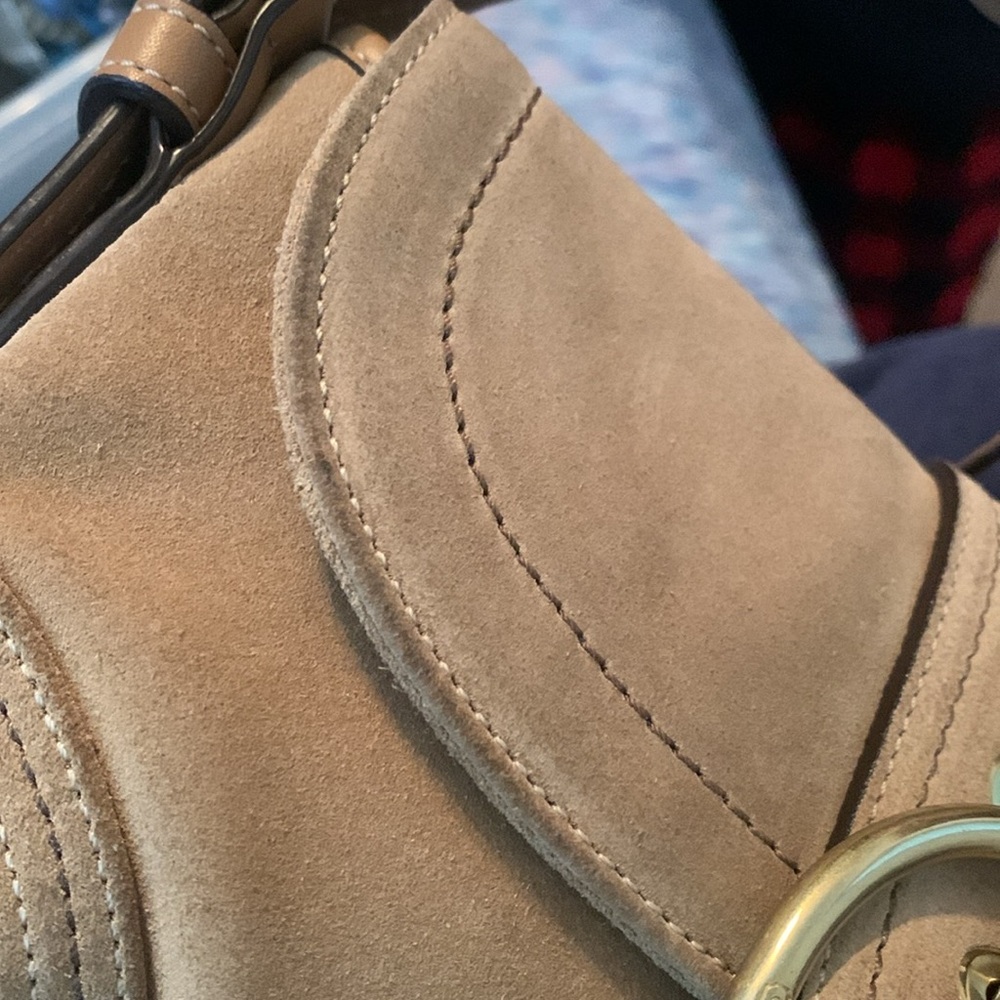 Coach Tan Suede Mini Soho Shoulder Bag - Picture 14 of 16